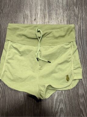 Women's Light Green Drawstring Lounge Shorts